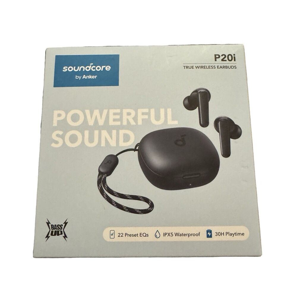 Soundcore by Anker P20i True Wireless Earbuds, 10mm Drivers with Big Bass Black